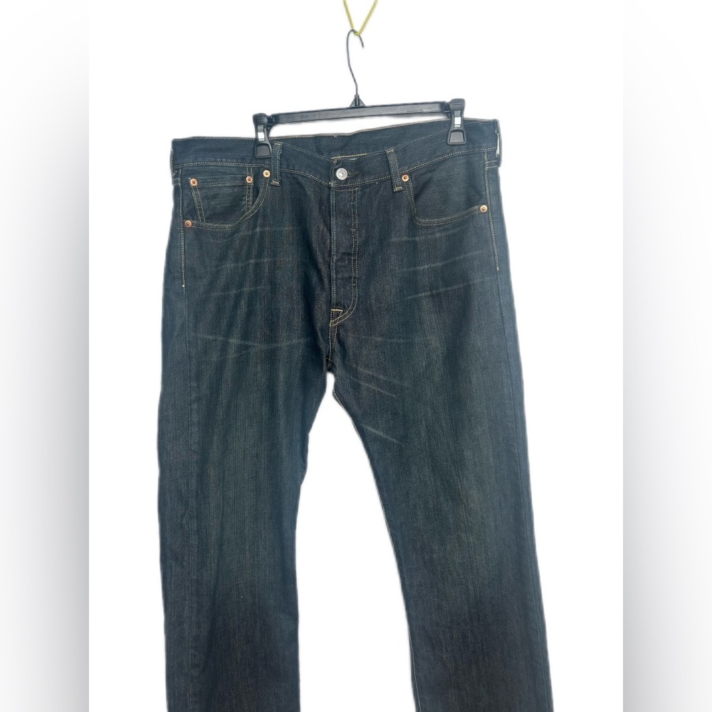 Levi's 501 Men's Dark Wash 100% Cotton Denim Jeans Size W36 L32‎ - Picture 3 of 11